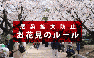 新型コロナウイルス感染拡大防止のため、広島市が花見のルール策定