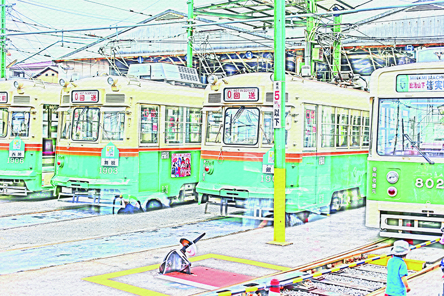 おうち時間を楽しむ広電の路面電車塗り絵が追加で登場 広島観光情報