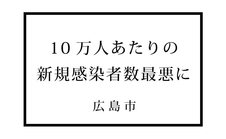 新型コロナ 広島市10万人あたりの新規感染者数が東京 大阪を抜き全国最多に 広島観光情報総合サイト 旅やか広島