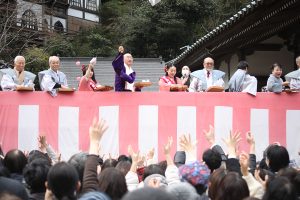 宮島 大聖院で3年ぶりに節分の福豆まきが開催されました