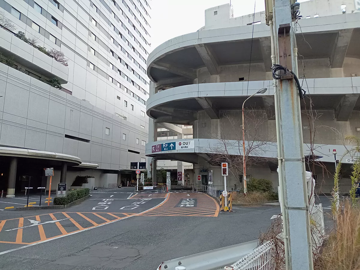 変更になったホテルグランヴィア広島横の屋上駐車場