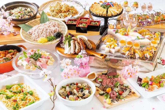 桜とともに楽しむ春ランチ！ローストビーフに海鮮ちらしなど30種類以上の限定ビュッフェ